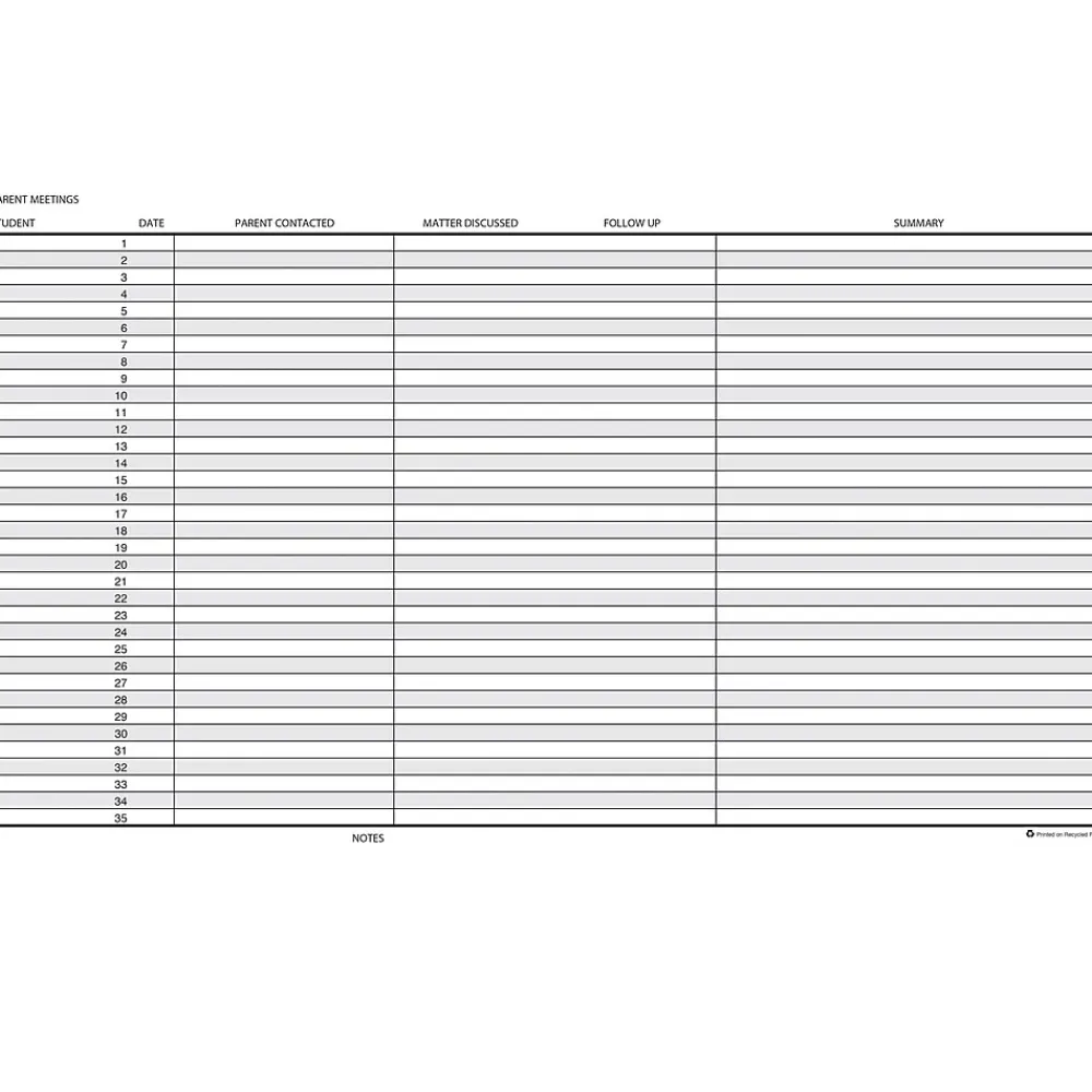 Grade Books*House of Doolittle Class Record Book, 8.5" x 11", Pack of 2 (HOD51407-2)