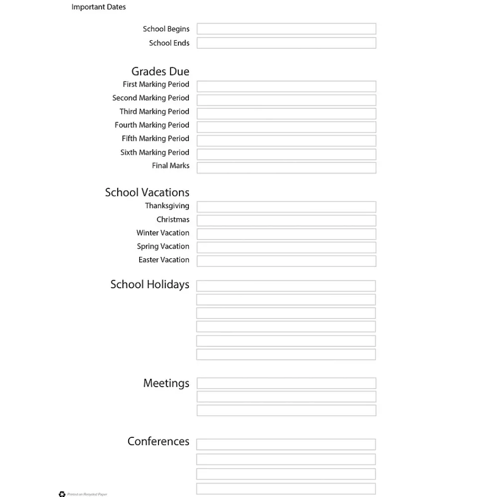 Grade Books*House of Doolittle Class Record Book, 8.5" x 11", Pack of 2 (HOD51407-2)