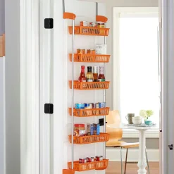 Shelving*Household Essentials OTD 6-Shelf Hanging Storage Rack, 57" x 19.25" x 6.25", Orange (2152-1)