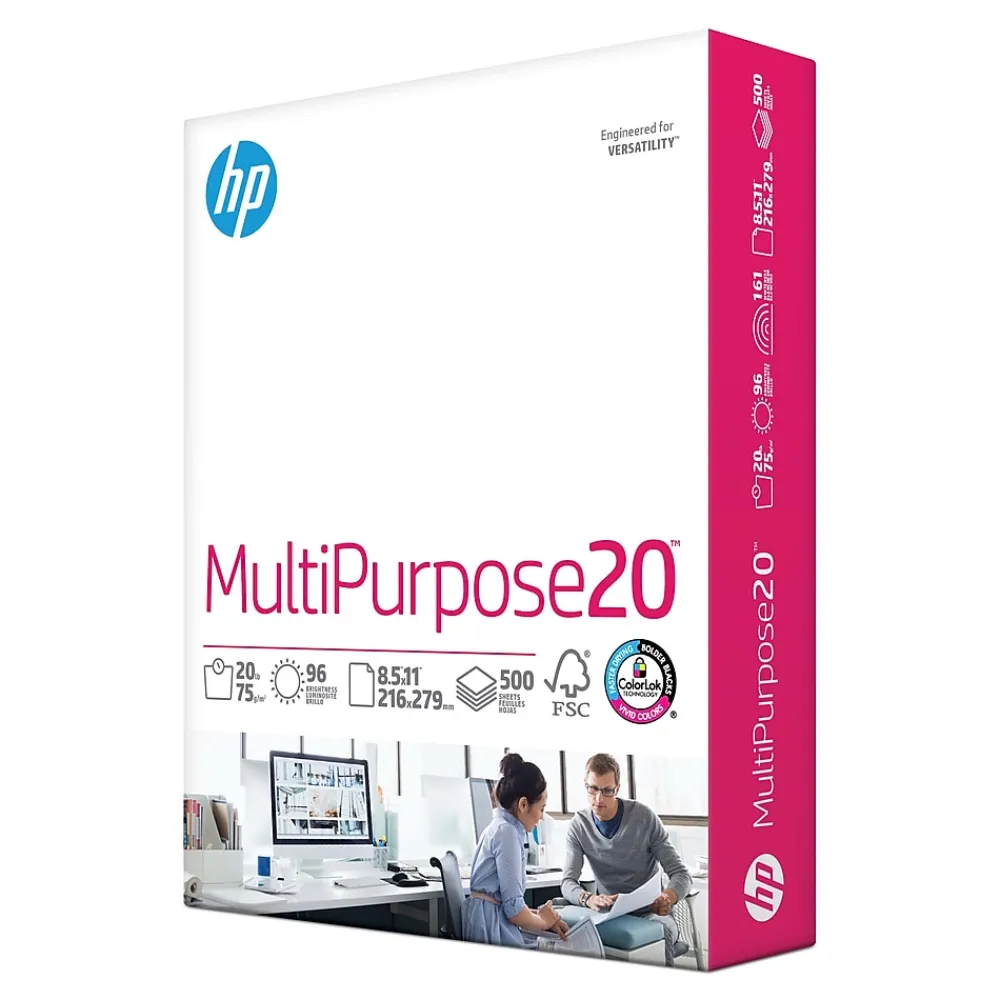 Multipurpose Paper*HP 8.5" x 11" Multipurpose Paper, 20 lbs., 96 Brightness, 500 Sheets/Ream (M1120)