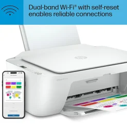HP DeskJet 2734e Wireless Color Inkjet Printer, All-In-One, Print, Scan, Copy, 6 Months FREE Ink with + (26K72A#B1H)