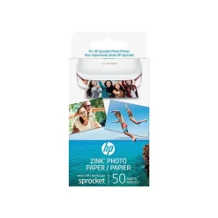 Photo Paper*HP Glossy Zink Glossy Photo Paper, 2" x 3", 50 Sheets/Pack (IZ2X350)