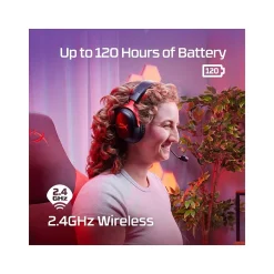 Clearance HP HyperX Cloud III Wireless Stereo Gaming Headset, USB Type-C, Black/Red (77Z46AA)