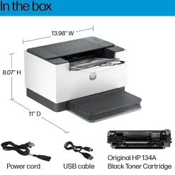 HP LaserJet M209d Black & White Laser Printer, Automatic 2-Sided Printing, USB cable included, Best for Home Office (8J9L0F)