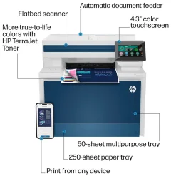 HP LaserJet Pro LJP 4301fdn Color Laser Printer, All-In-One, Print, Scan, Copy, Fax (4RA81F)