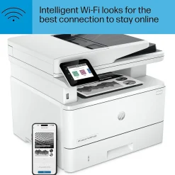 HP LaserJet Pro MFP 4101fdw Wireless Black & White Laser Printer, All-In-One, Print, Scan, Copy, Fax, Best for Office (2Z619F)