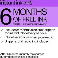 HP OfficeJet 9012e Wireless All-in-One Color Inkjet Printer, Duplex, Best for home office, 6 mo. Instant Ink with + (1G5L4A)