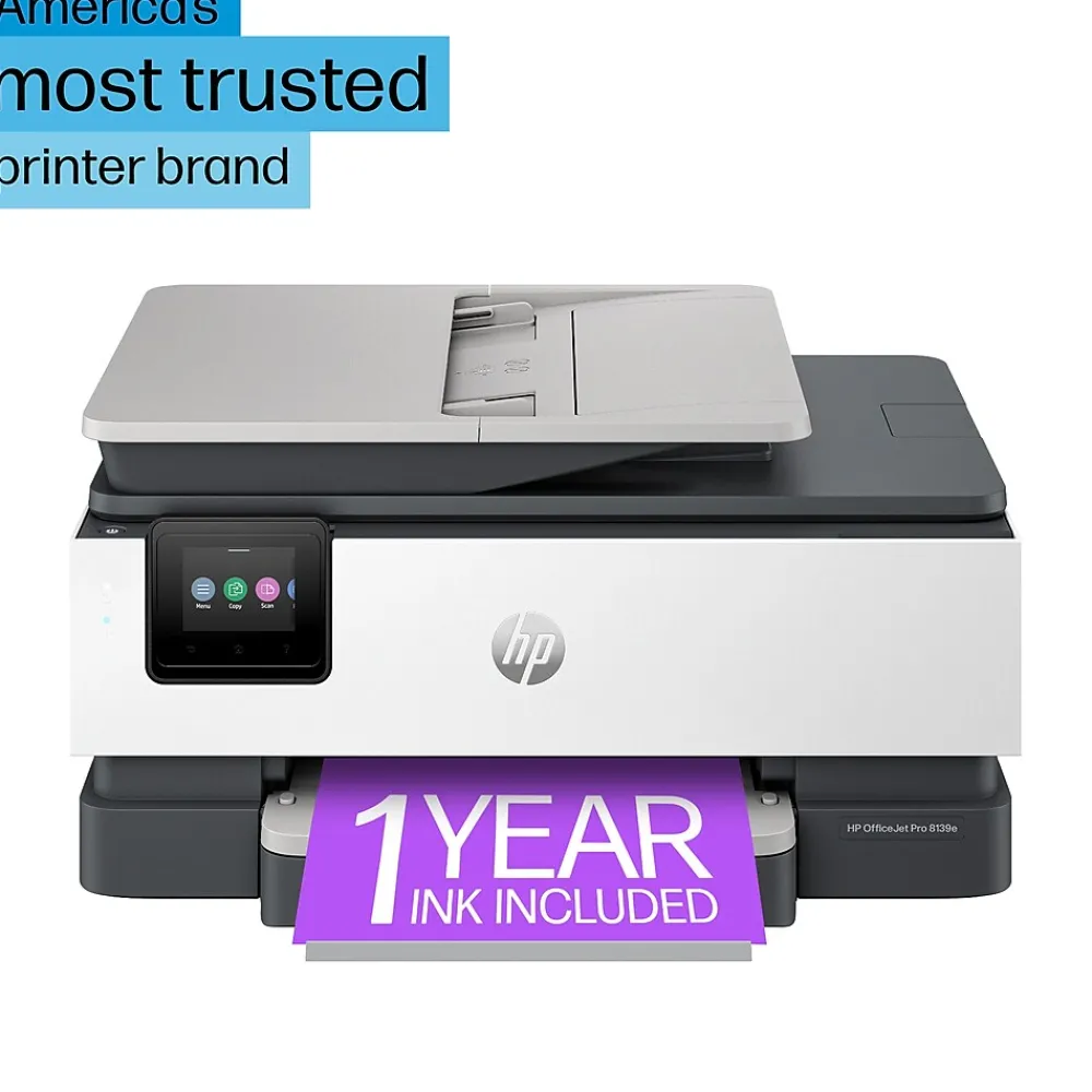 HP OfficeJet Pro 8139e Wireless Color Inkjet Printer, All-In-One, Print, Scan, Copy, Fax (40Q51A#B1H)