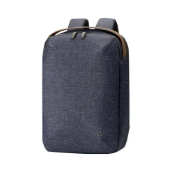 Renew Laptop Backpack, Heather Blue/Brown Fabric/Faux Leather (1A212AA#ABL)<HP Clearance