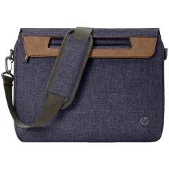 Renew Laptop Slim Briefcase, Heather Blue/Brown Fabric/Faux Leather (1A215AA#ABL)<HP Discount