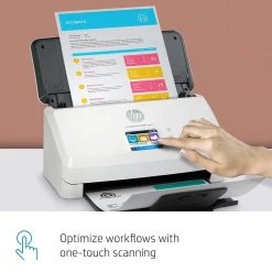 HP Scanjet Pro N4000 Snw1 Duplex Desktop Document Scanner, White (6FW08A#BGJ)