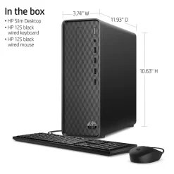 Best HP Slim Desktop Computer, Intel Core i3-1210, 8GB RAM, 256GB SSD, Mouse & Keyboard Included, Windows 11 Home