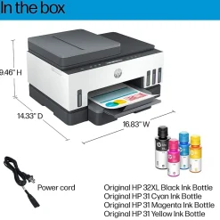 HP Smart Tank 7301 Wireless All-in-One Color Ink Tank Printer Scanner Copier, 2 years ink included (28B70A)