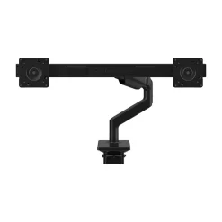 Humanscale M8.1 Adjustable Dual Monitor Arm, Up to 28" Monitors, Black (M82CBB)