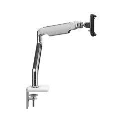 Humanscale M2.1 Adjustable Monitor Arm, Polished Aluminum/White (M21CMWBTB.WFH)
