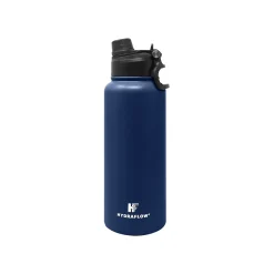 HYDRAFLOW Hybrid Stainless Steel Vacuum Insulated Dual Lid Bottle, 34 oz., Navy (300253)