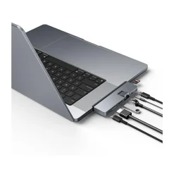 Hyper Products HyperDrive Duo Pro 7-Port USB Type-C Hub, Space Gray (HD575-GRAY)