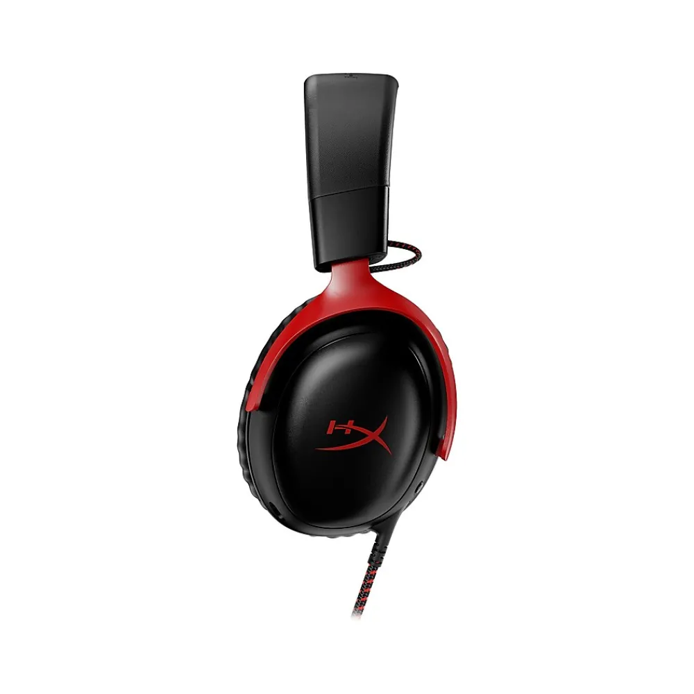Hot HyperX Cloud III Noise Canceling Stereo Gaming Headset, USB, 3.5mm, Black/Red (727A9AA)