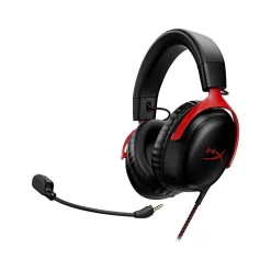 Hot HyperX Cloud III Noise Canceling Stereo Gaming Headset, USB, 3.5mm, Black/Red (727A9AA)