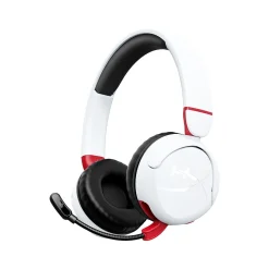 New HyperX Cloud Mini Wireless Active Noise Canceling Bluetooth Gaming On Ear Headset, Chromebook Certified, White (7G8F2AA)