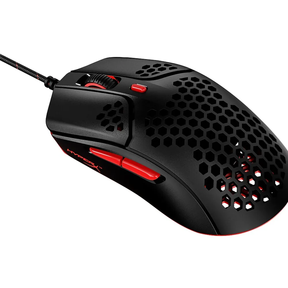 New HyperX Pulsefire Haste Optical USB Gaming Mouse, Black/Red (4P5E3AA)