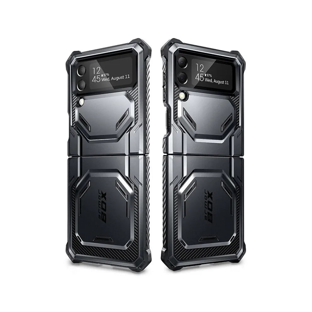 i-Blason Armorbox Black Rugged Case for Samsung Galaxy Z Flip4 (Galaxy2022-ZFlip4-5G-Armorbox-Black)
