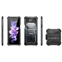 i-Blason Armorbox Black Rugged Case for Samsung Galaxy Z Flip4 (Galaxy2022-ZFlip4-5G-Armorbox-Black)