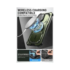 i-Blason ArmorBox MagSafe Rugged Case for Samsung Galaxy S24+, Shock Absorbing, Dark Green (GS24PLUSABSPGN)