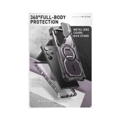 i-Blason Armorbox MagSafe Rugged Case for Samsung Galaxy S24 Ultra, Shock-Absorbing, Purple