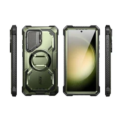 i-Blason Armorbox MagSafe Rugged Case for Samsung Galaxy S24 Ultra, Shock-Absorbing, Dark Green