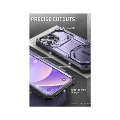 i-Blason ArmorBox Metallic Purple Rugged Case for iPhone 14 Pro (iPhone2022Pro-6.1-Armorbox-SP-Mauve)