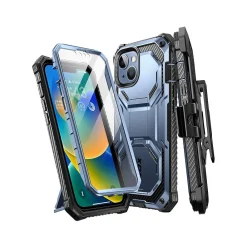 i-Blason Armorbox Metallic Blue Rugged Case for iPhone 14 (iPhone2021/22-6.1-Armorbox-SP-Tilt)