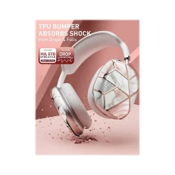 Cosmo Case for AirPods Max, Marble Pink (AirPodsMax2020-Kits-Cosmo-Marble)<i-Blason Clearance