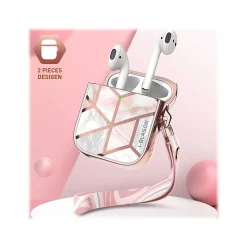 Cosmo Case for Apple AirPods 1st/2nd Gen, Marble Pink (AirPods2019-Cosmo-Marble)<i-Blason Best