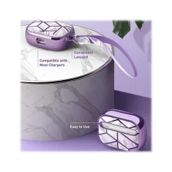 Cosmo Case for Apple AirPods Pro, Marble Purple (AirPodsPro2019-Cosmo-Ameth)<i-Blason Outlet