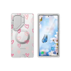 i-Blason Cosmo Clear Hearts MagSafe Case for Samsung Galaxy S24 Ultra, Shock-Absorbing