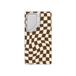 i-Blason Cosmo Cute Brown Checkers Case for Samsung Galaxy S24 Ultra, Shock-Absorbing