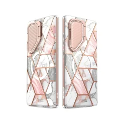 i-Blason Cosmo Cute Marble Pink MagSafe Case for Samsung Galaxy S24 Ultra, Shock-Absorbing