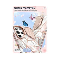 i-Blason Cosmo Cute Marble Pink MagSafe Case for Samsung Galaxy S24 Ultra, Shock-Absorbing