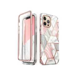 i-Blason Cosmo MagSafe Rugged Case for iPhone 12 Pro Max, Marble Pink (iPhone2020-6.7-Cosmo-SP-Marble)