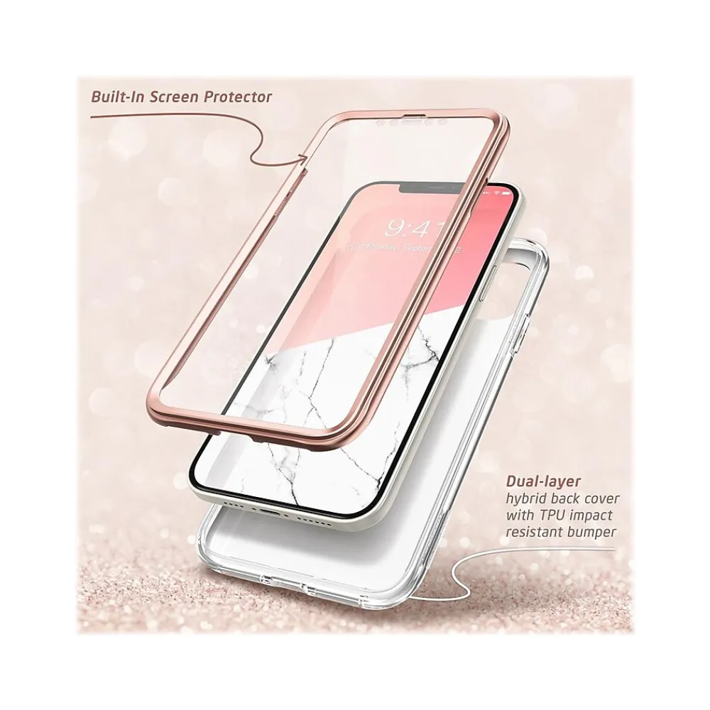 i-Blason Cosmo MagSafe Rugged Case for iPhone 12 Pro Max, Marble Pink (iPhone2020-6.7-Cosmo-SP-Marble)