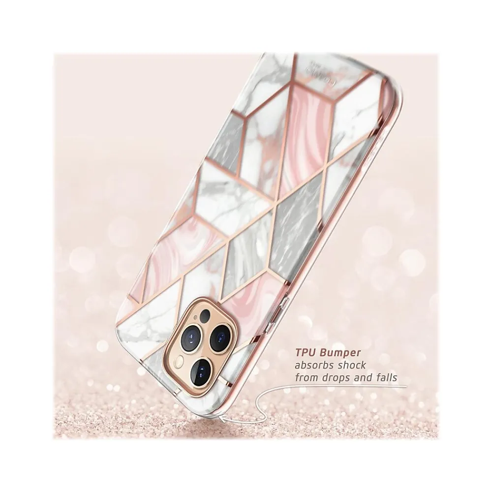 i-Blason Cosmo MagSafe Rugged Case for iPhone 12 Pro Max, Marble Pink (iPhone2020-6.7-Cosmo-SP-Marble)