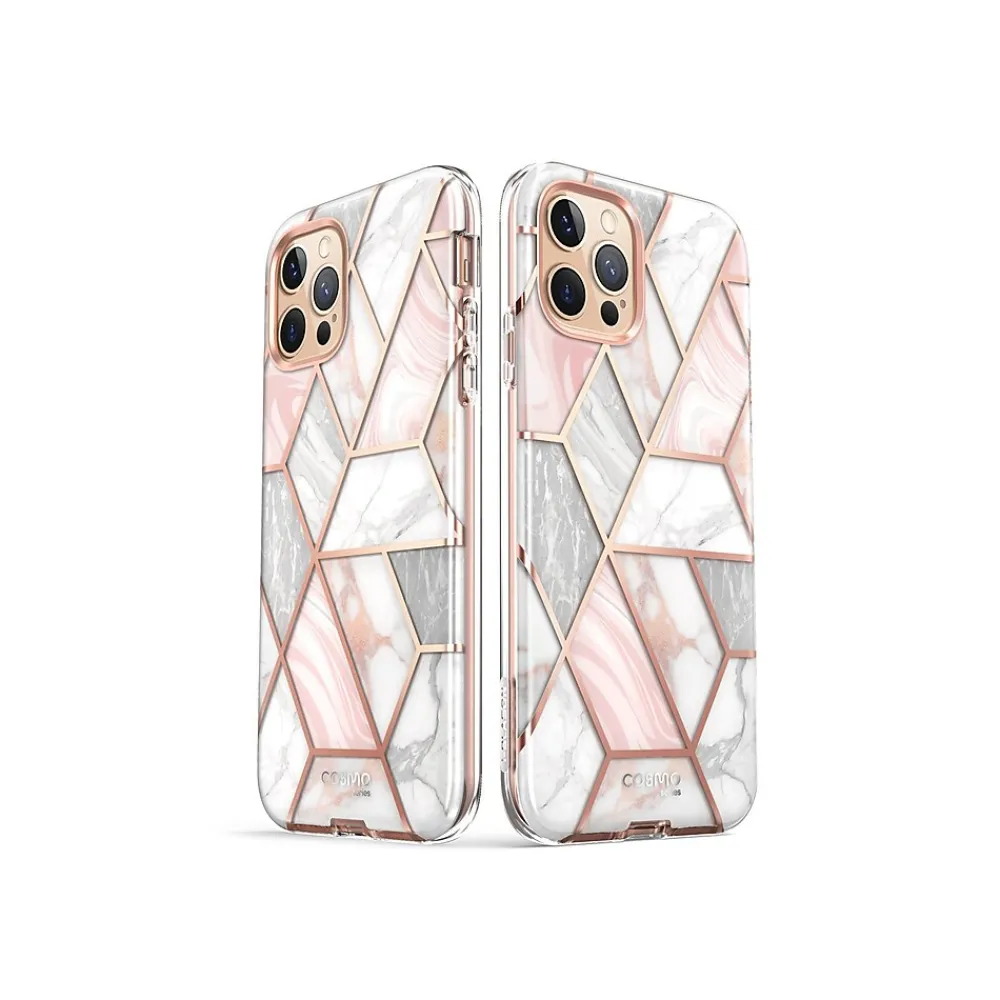 i-Blason Cosmo MagSafe Rugged Case for iPhone 12 Pro Max, Marble Pink (iPhone2020-6.7-Cosmo-SP-Marble)
