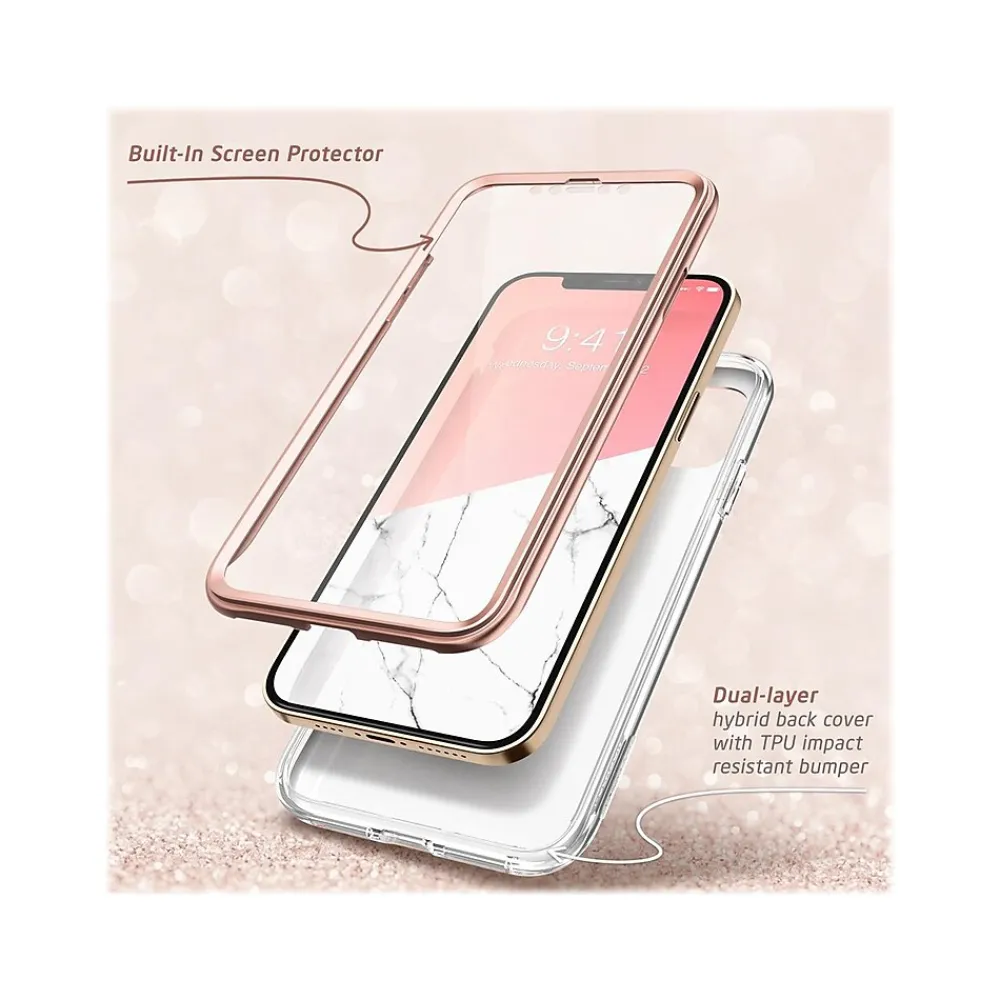 i-Blason Cosmo MagSafe Rugged Case for iPhone 12, Marble Pink (iPhone2020-6.1-Cosmo-SP-Marble)