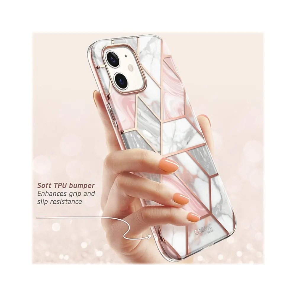 i-Blason Cosmo MagSafe Rugged Case for iPhone 12, Marble Pink (iPhone2020-6.1-Cosmo-SP-Marble)