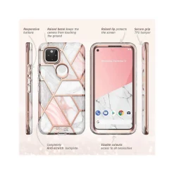 i-Blason Cosmo Marble Pink Case for Google Pixel 5 (GooglePixel5-Cosmo-SP-Marble)