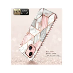 i-Blason Cosmo Marble Pink Snap Case for iPhone 13 mini (iPhone2021-5.4-Cosmo-SP-Marble)
