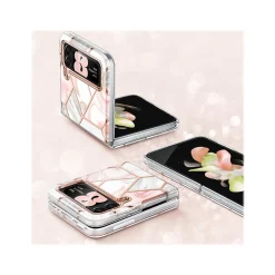i-Blason Cosmo Marble Pink Snap Case for Samsung Galaxy Z Flip4 (Galaxy2022-ZFlip4-5G-Cosmo-Marble)