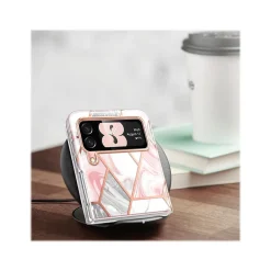 i-Blason Cosmo Marble Pink Snap Case for Samsung Galaxy Z Flip4 (Galaxy2022-ZFlip4-5G-Cosmo-Marble)