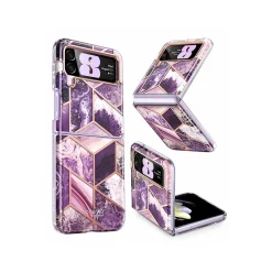 i-Blason Cosmo Marble Purple Snap Case for Samsung Galaxy Z Flip4 (Galaxy2022-ZFlip4-5G-Cosmo-Ameth)